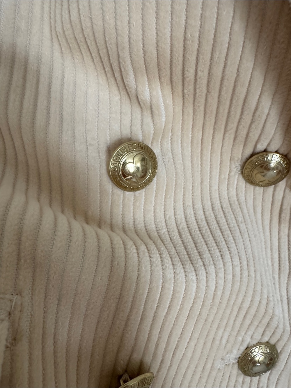 Women’s Cream Double-Breasted Corduroy Blazer Jacket - Rowing Blazers for Target - Picture 2 of 10